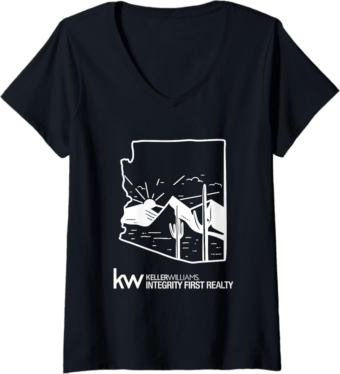 Womens KWIF State Design Long Sleeve T-Shirt V-Neck T-Shirt